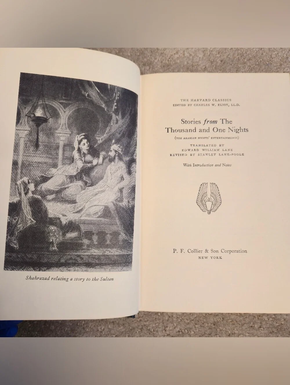 Stories from the Thousand and One Nights Harvard Classics 1937 Hardcover Used